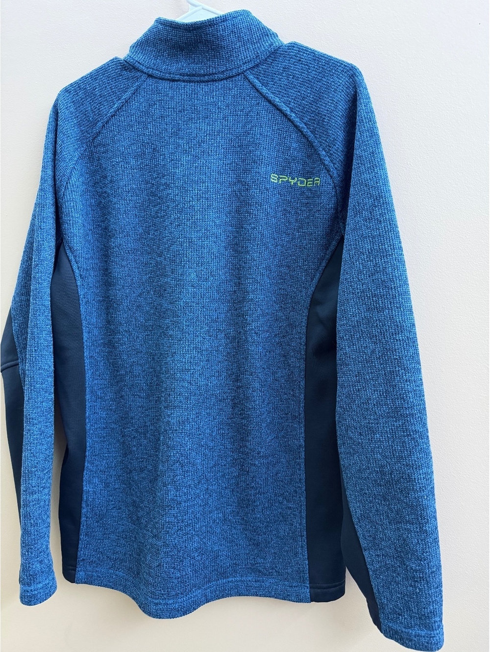 Spyder Outbound Men's Large Blue Half Zip Knit Fleece Pullover Outdoor Winter - Picture 7 of 11